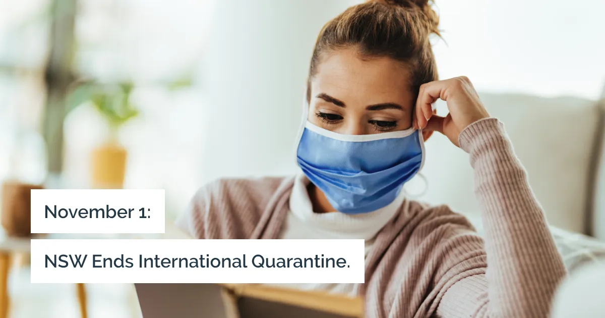 NSW plans to scrap quarantine for international arrivals from November 1