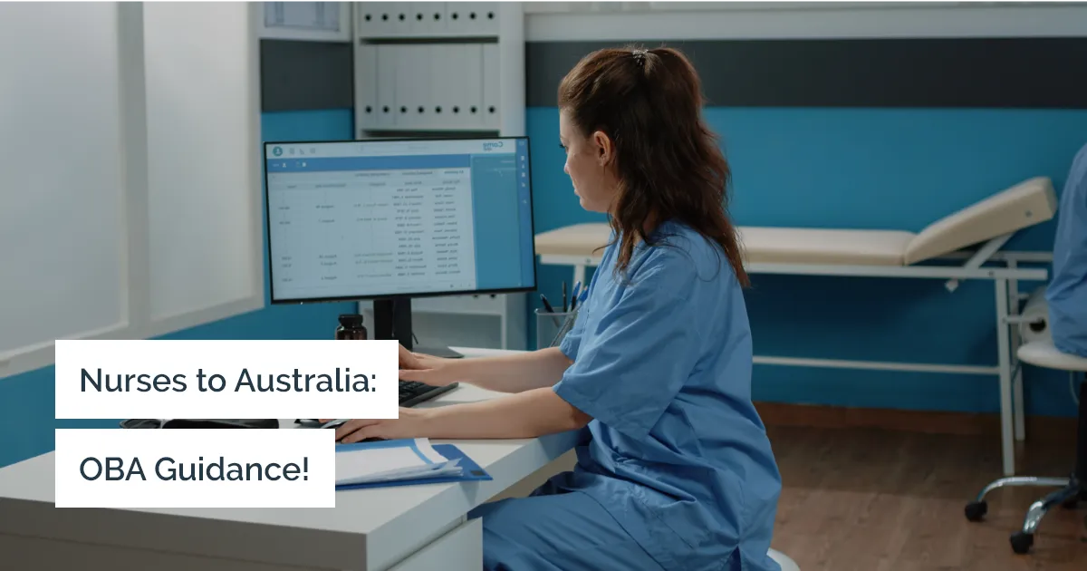OBA Guidance for Nurses to Australia.!